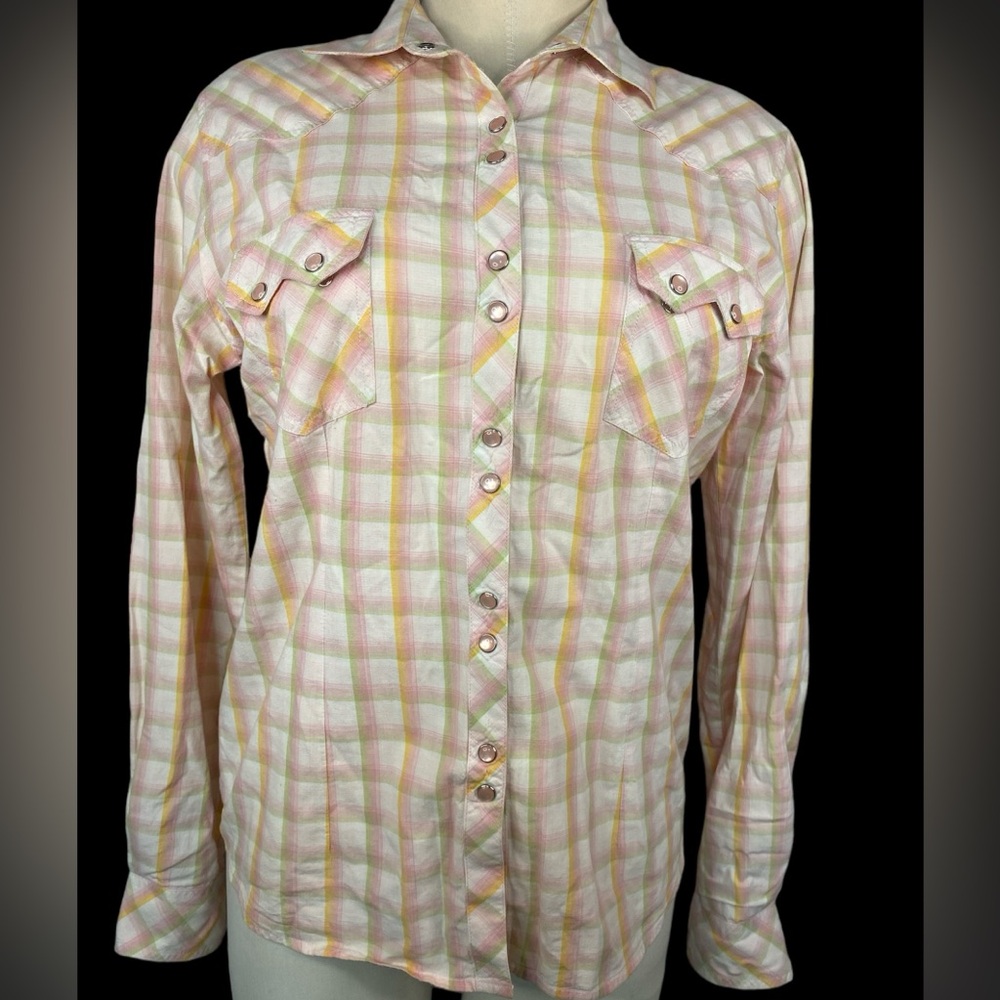 Panhandle Slim Long Sleeve Western Blouse with Snaps Women’s Medium